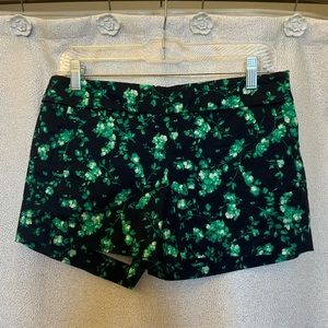 J Crew factory navy and green floral shorts